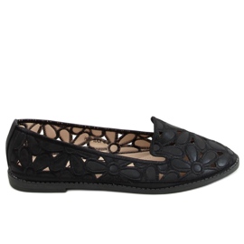 Svarta genombrutna ballerinor PK01P Svart