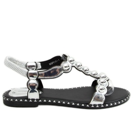 Silver damsandaler M6P111-1 Silver silver-