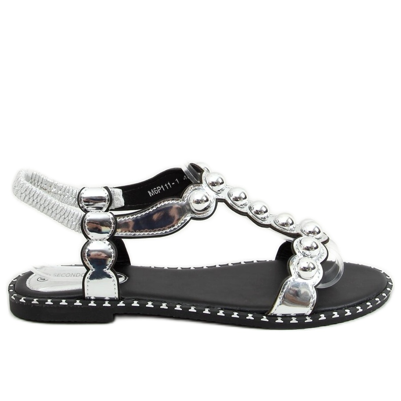 Silver damsandaler M6P111-1 Silver silver-