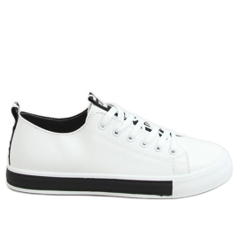 Kvinnors svartvita sneakers LR2189 VIT / SVART