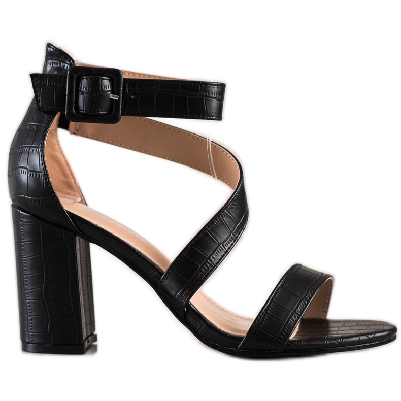 Renda Sandaler på en bar med ekoläder svart