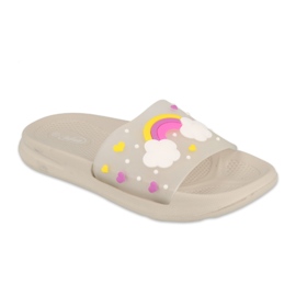 Befado barns skum tofflor - grå 152Y005 beige mångfärgad