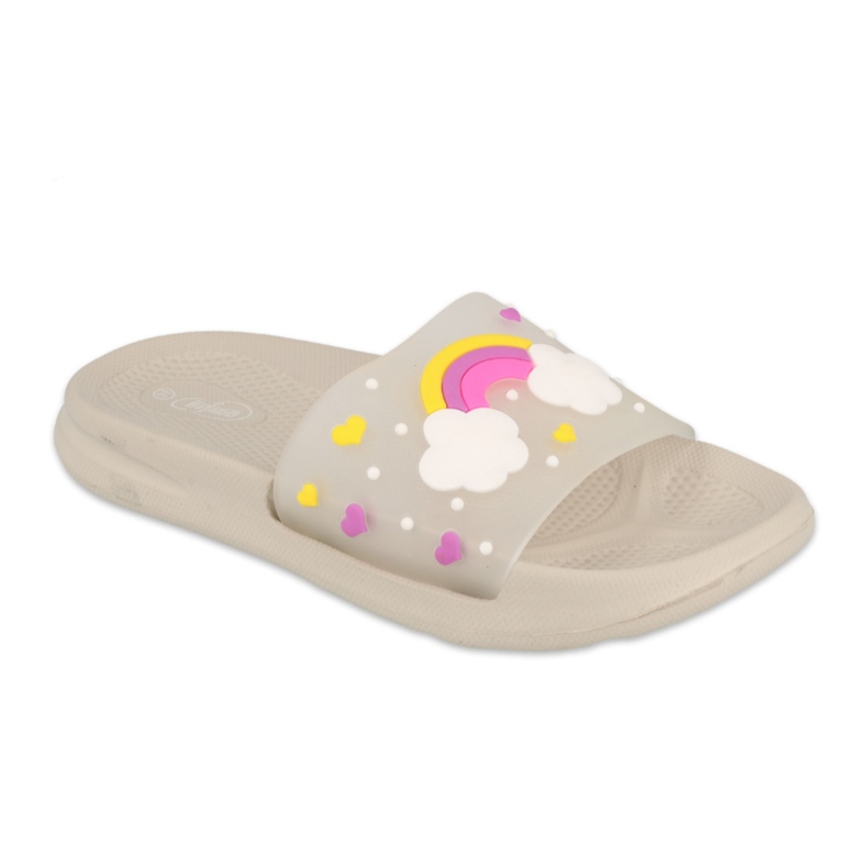 Befado barns skum tofflor - grå 152Y005 beige mångfärgad