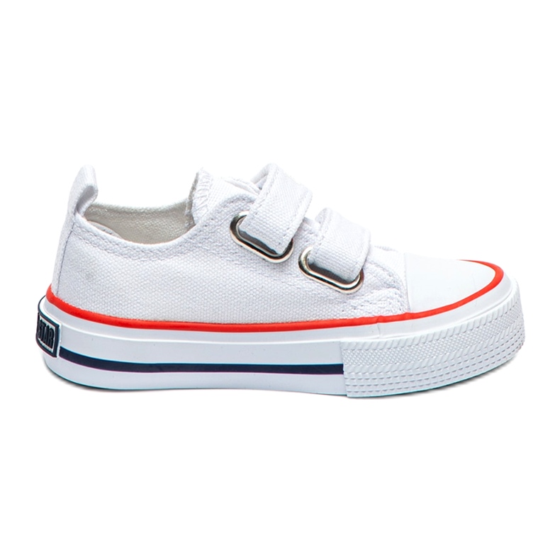 Barn låga sneakers med kardborreband Big Star HH374095 Vit