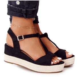 PG1 Svart Graciosa Wedge Sandaler 9R93 Svart