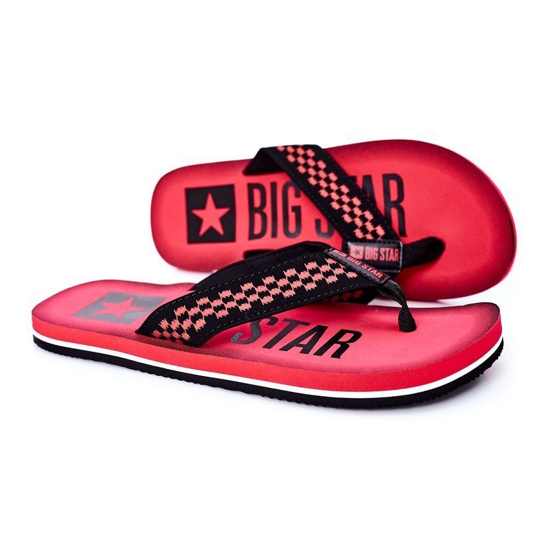Män Flip-flops Big Star HH174811 Röd svart