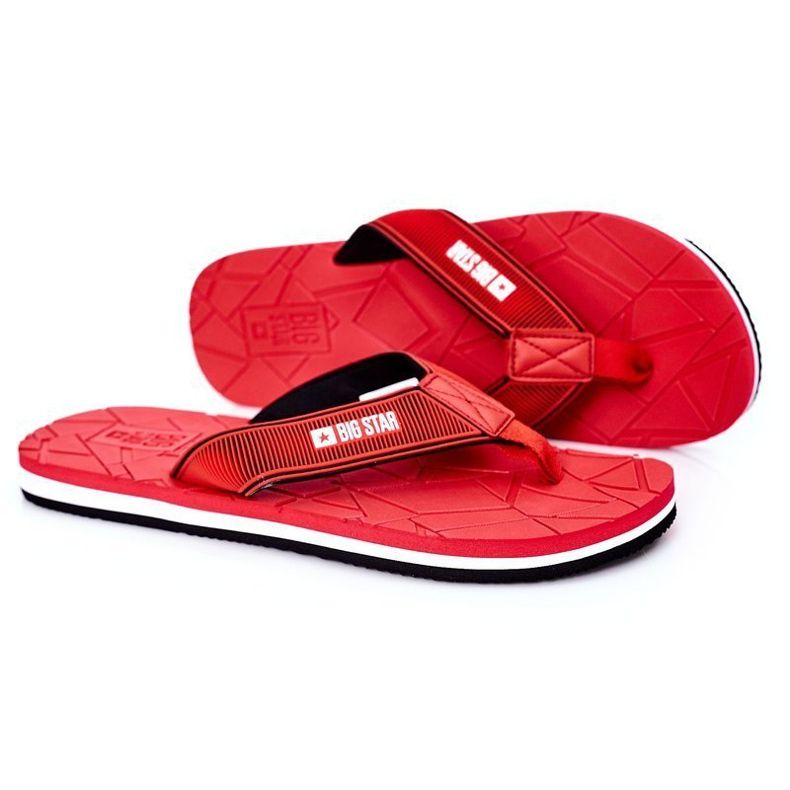 Män Flip-flops Big Star HH174819 Röd
