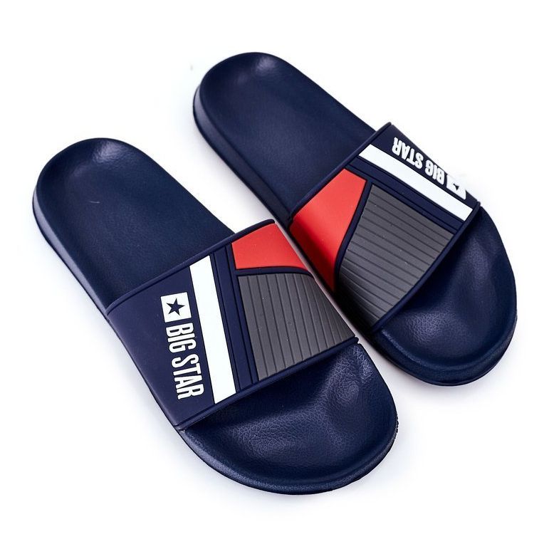 Big Star herrar HH174837 Marinblå tofflor