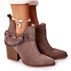 Lewski Shoes Velour stövlar på en bar Lewski skor 2880 brun