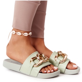 PS1 One Moment gummi tofflor med en kedja ljusgrön