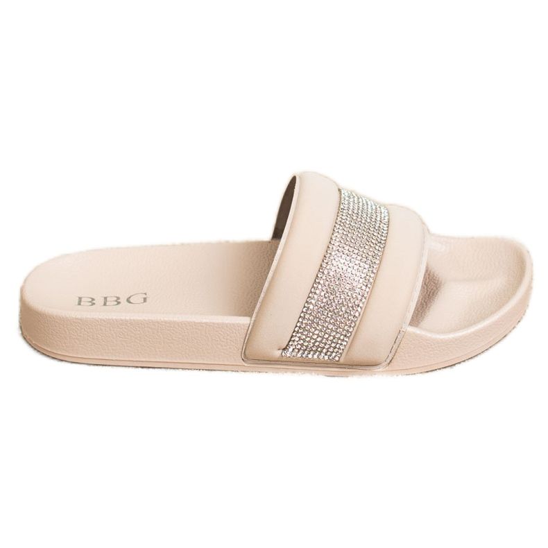 SHELOVET Tofflor Med Cubic Zirconia beige