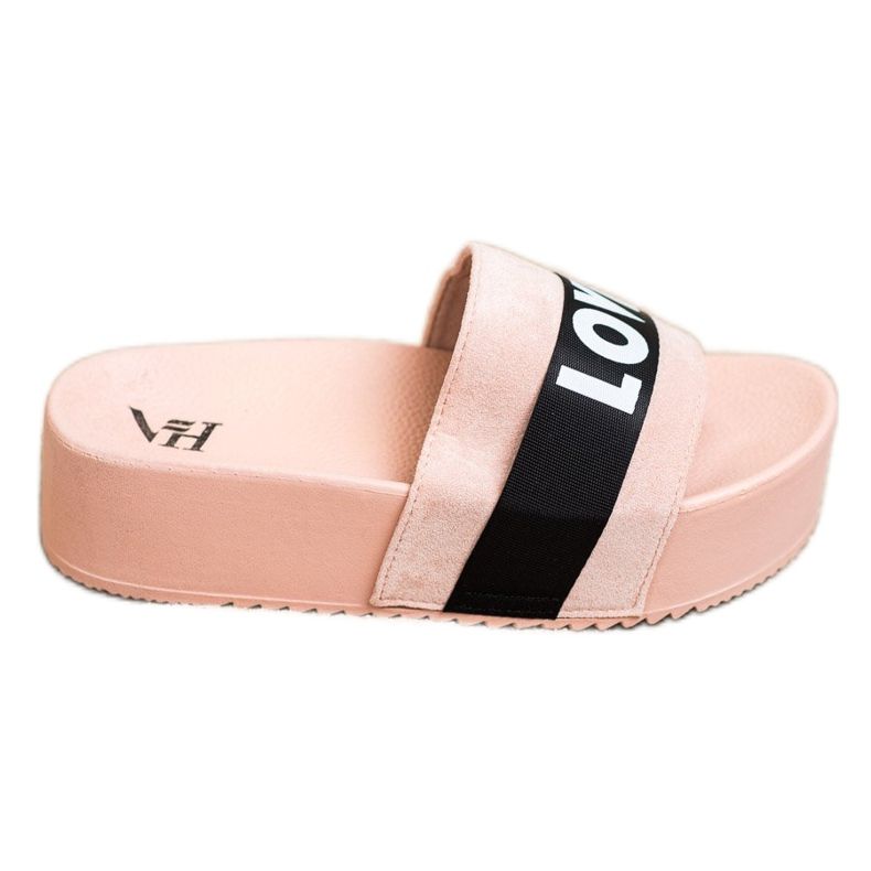 SHELOVET Tofflor på kärleksplattformen rosa