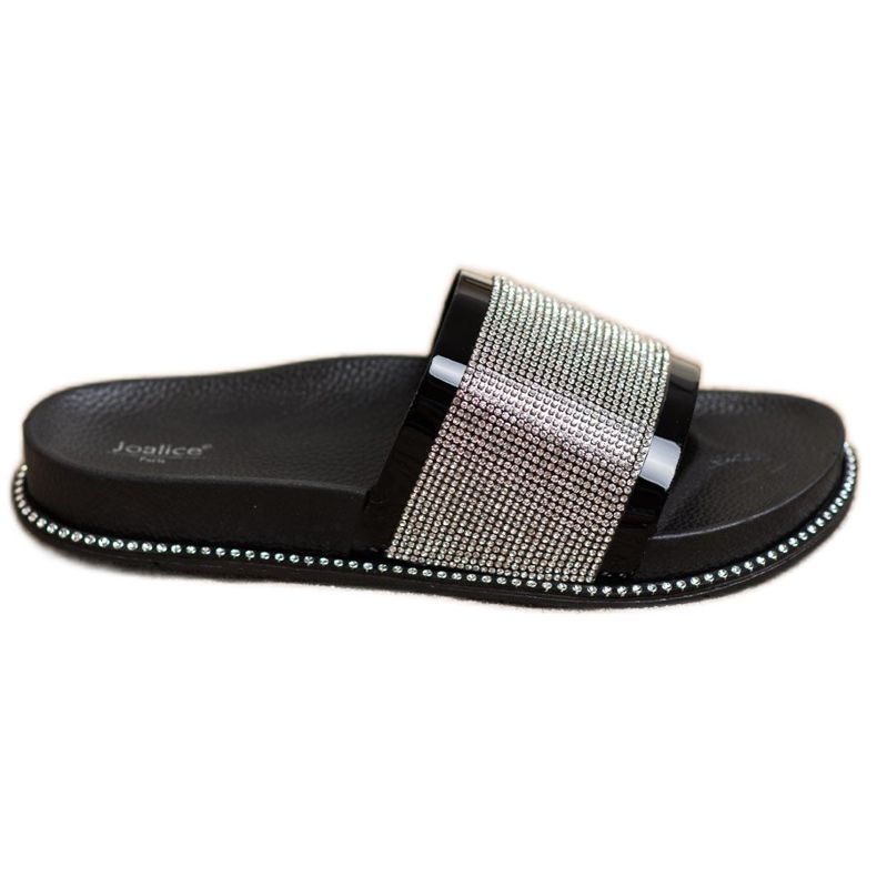 SHELOVET Glänsande svarta tofflor