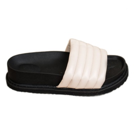 Seastar Ljusa eko läder tofflor beige