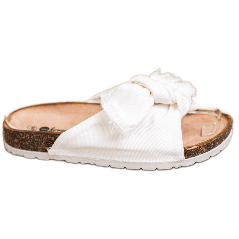 Forever Folie Bekväma textil tofflor vit