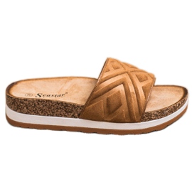 Seastar Klassiska mocka tofflor brun