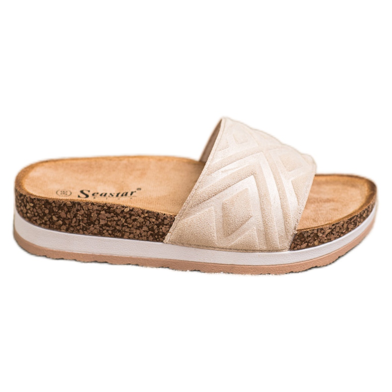 Seastar Klassiska mocka tofflor beige