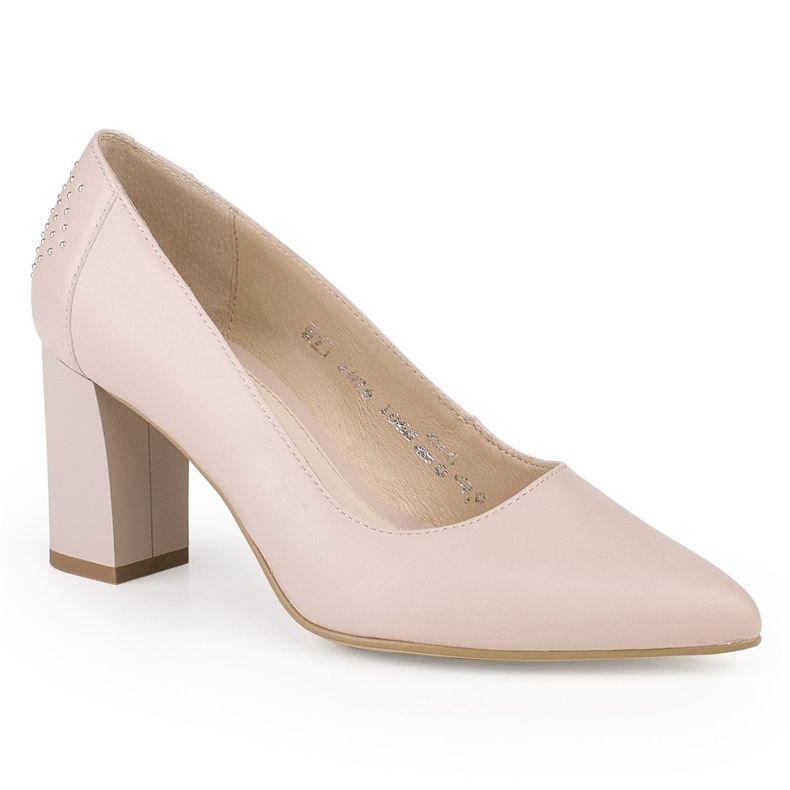 Marco Shoes 1068P pumpar i pulverrosa färg med jetstrålar