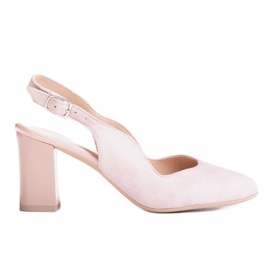 Marco Shoes 1071P rosa sandaler med glitter på huden