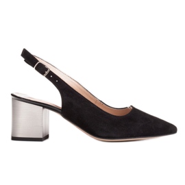 Marco Shoes Svarta sandaler 1191P med rem och spänne