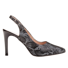 Marco Shoes Svarta sandaler 0245P med ormmotiv