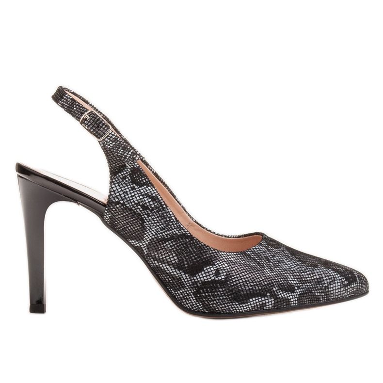 Marco Shoes Svarta sandaler 0245P med ormmotiv