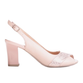 Marco Shoes 1142P rosa sandaler med metallband