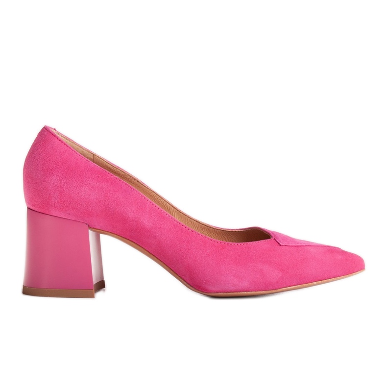 Marco Shoes Eleganta rosa 1434P mockapumpar för kvinnor
