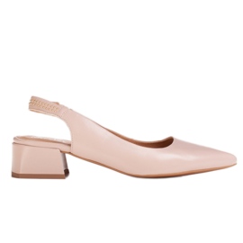 Marco Shoes Beige sandaler med dekorativa strålar i läder