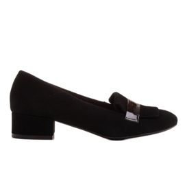 Radoskór Klassiska svarta damskor för en bredare fot