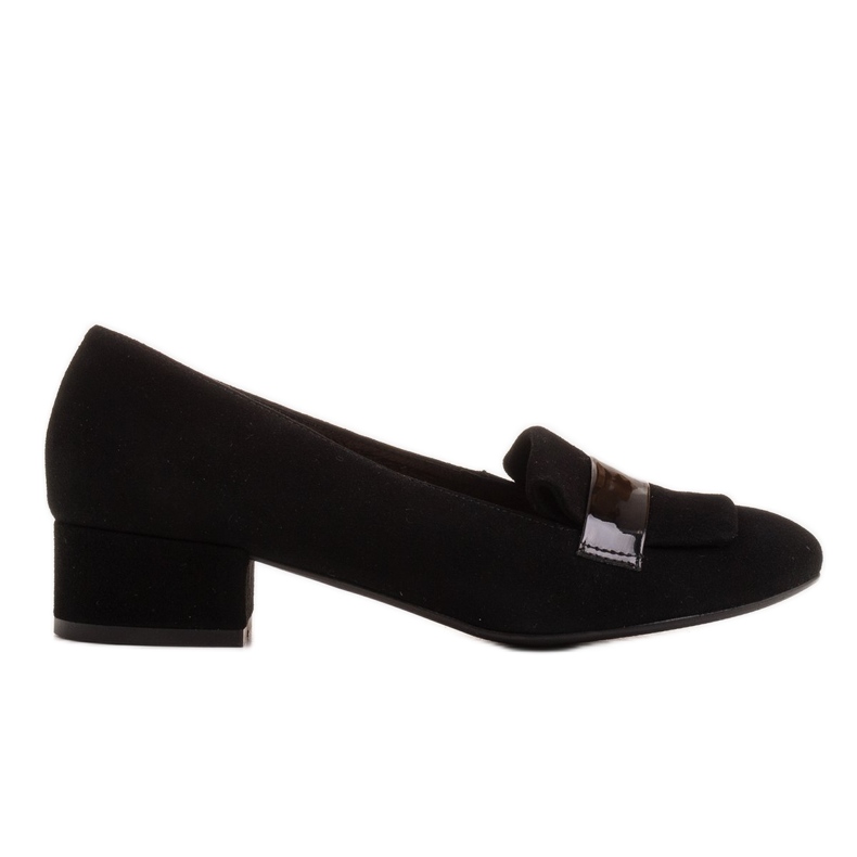 Radoskór Klassiska svarta damskor för en bredare fot