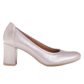 Radoskór Dampumpar i silver för en bredare fot silver- grå