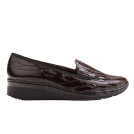 Radoskór Bekväma bruna damskor för en bredare fot