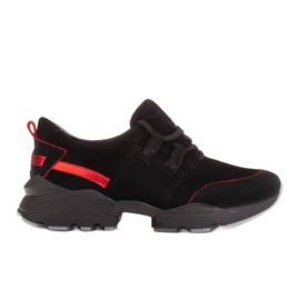 Marco Shoes Sportskor från högkvalitativt naturmocka svart