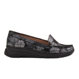 Radoskór Bekväma svarta damskor för en bredare fot