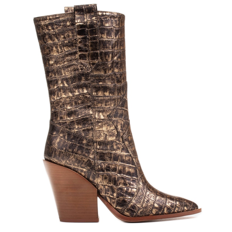 Marco Shoes Marco stövlar 1408K gamla guld cowboy stövlar gyllene