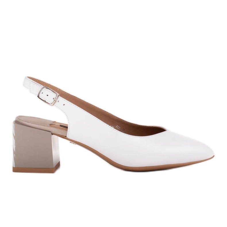 Marco Shoes Eleganta dampumps med en zebrahäl vit