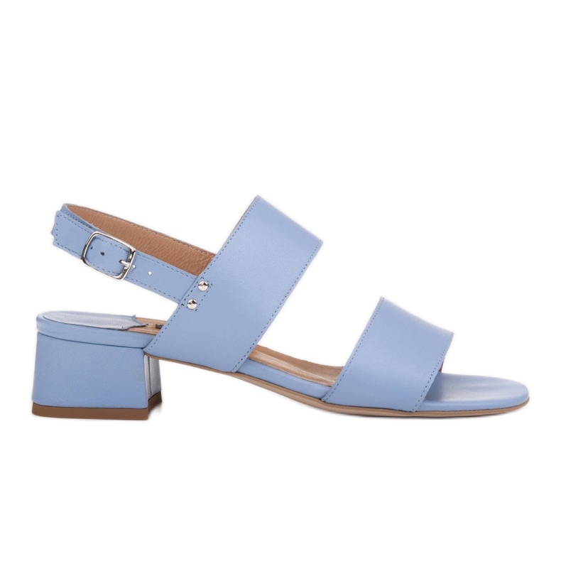 Marco Shoes Cinta sandaler med läderbelagd häl blå