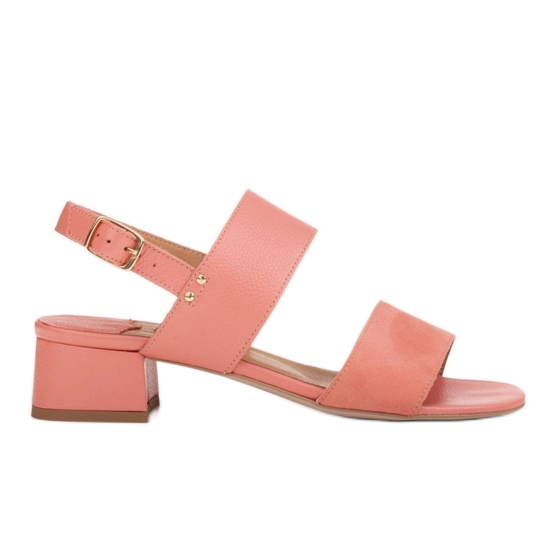 Marco Shoes Cinta sandaler med läderbelagd häl rosa