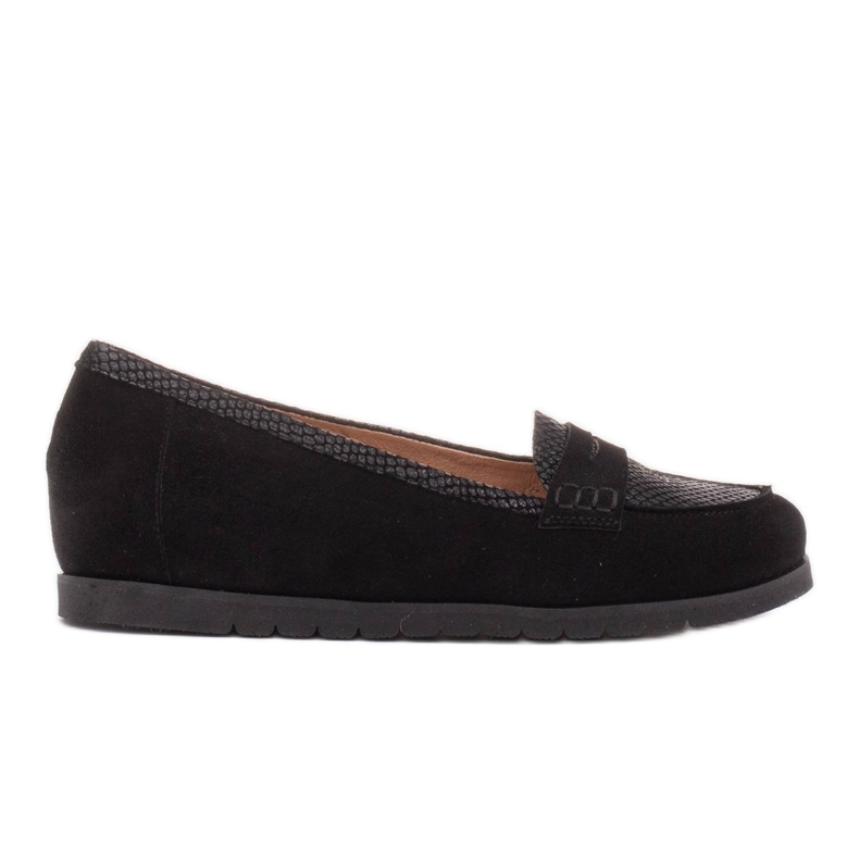 Marco Shoes Lätta skor med en mycket mjuk undersida och en dold kile svart