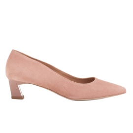 Marco Shoes Eleganta pumps med låga klackar rosa