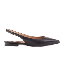 Marco Shoes Sandaler i naturläder i svart färg