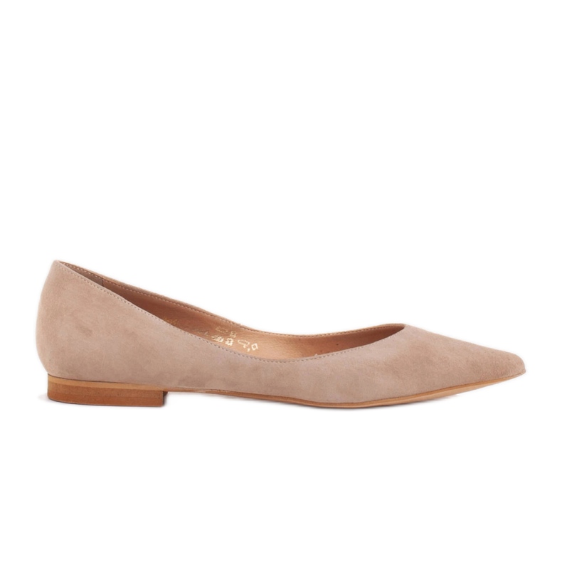 Marco Shoes Kvinnors ballerina med låga sidor beige