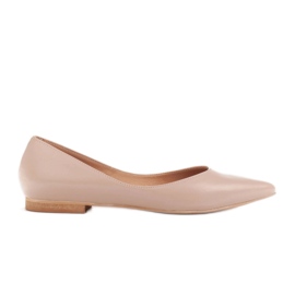 Marco Shoes Kvinnors ballerina med låga sidor beige