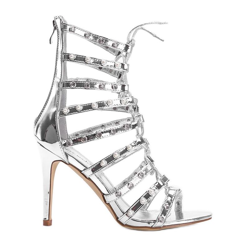 Silver sandaler på en stilett The Twist silver-