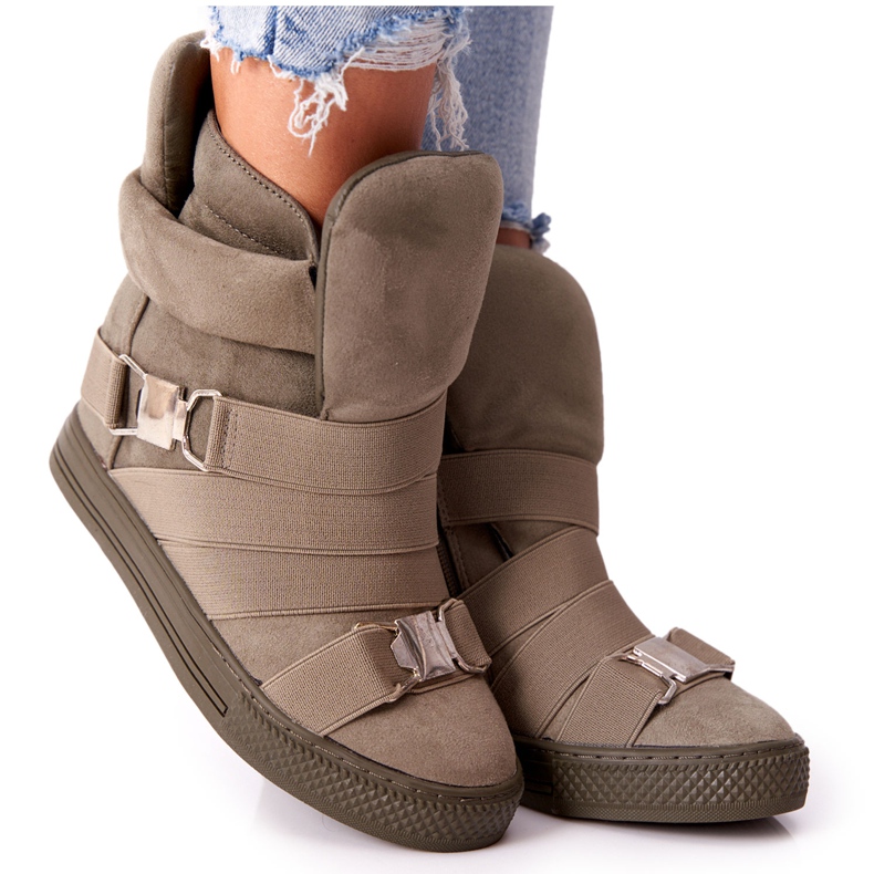 Mocka Wedge Sneakers Lu Boo Olive grön