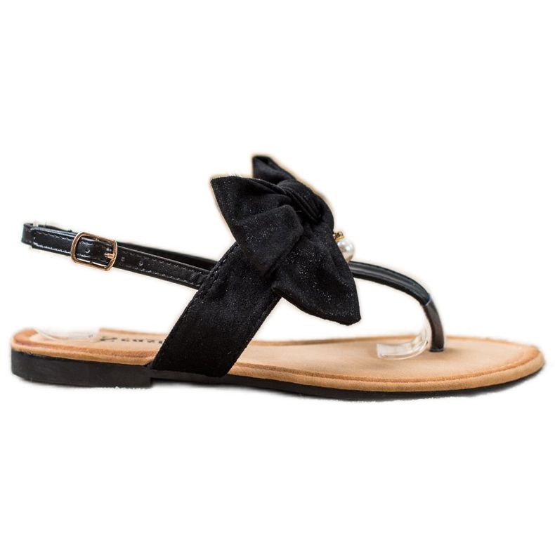 Seastar Snygga sandaler med rosett svart