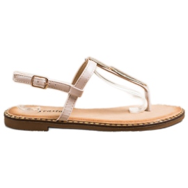 Seastar Flip-flops sandaler med prydnad beige