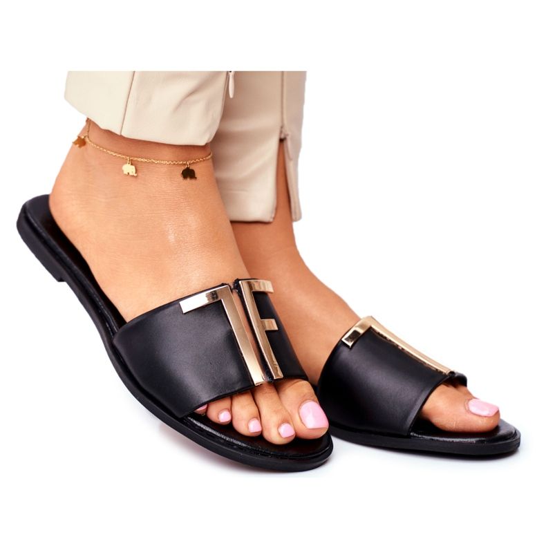 Eleganta damtofflor Svart Nicole Dilmah