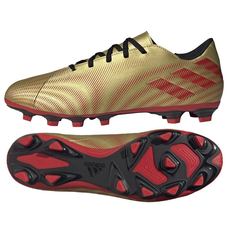 Adidas Nemeziz Messi.4 FxG M FY0762 fotbollsskor violett, guld gyllene